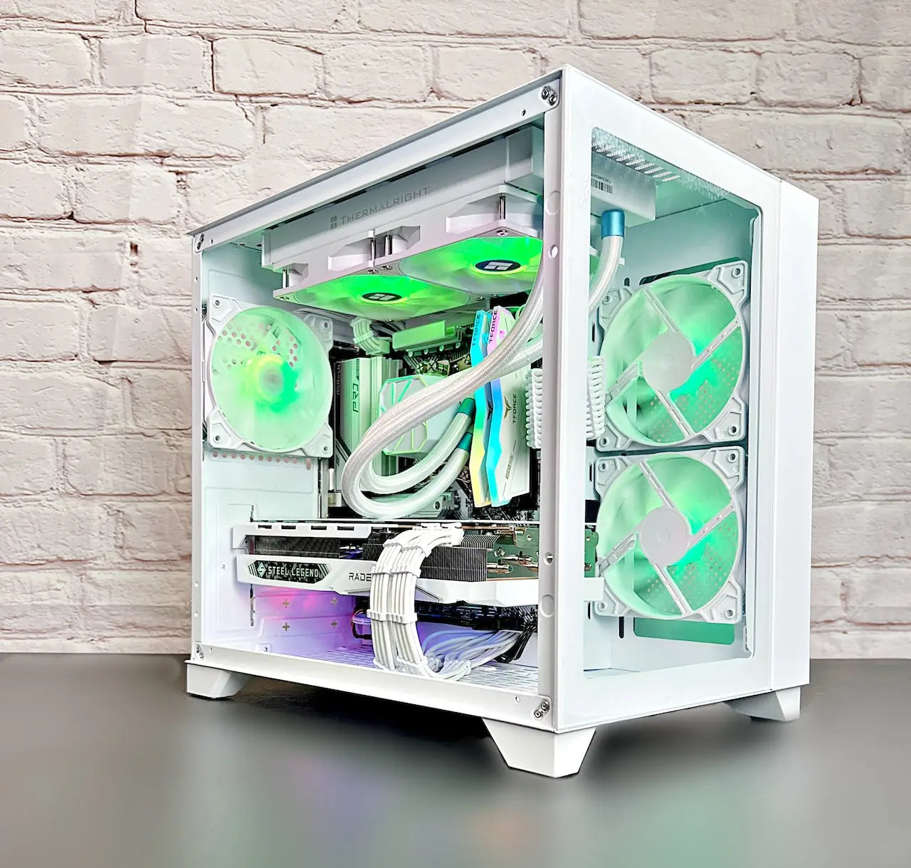 Liquid Cooled Ryzen 5 7500F RX 7800 XT 32GB DDR5 RAM 1TB M.2 WIFI 6E Win 11 Gami