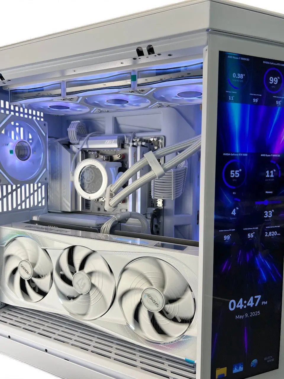 RTX 5090 MASTER ICE 9800X3D 64GB DDR5 2TB M.2 WIFI 7 HYTE Y70 TOUCH INFINITE Tustin Systems