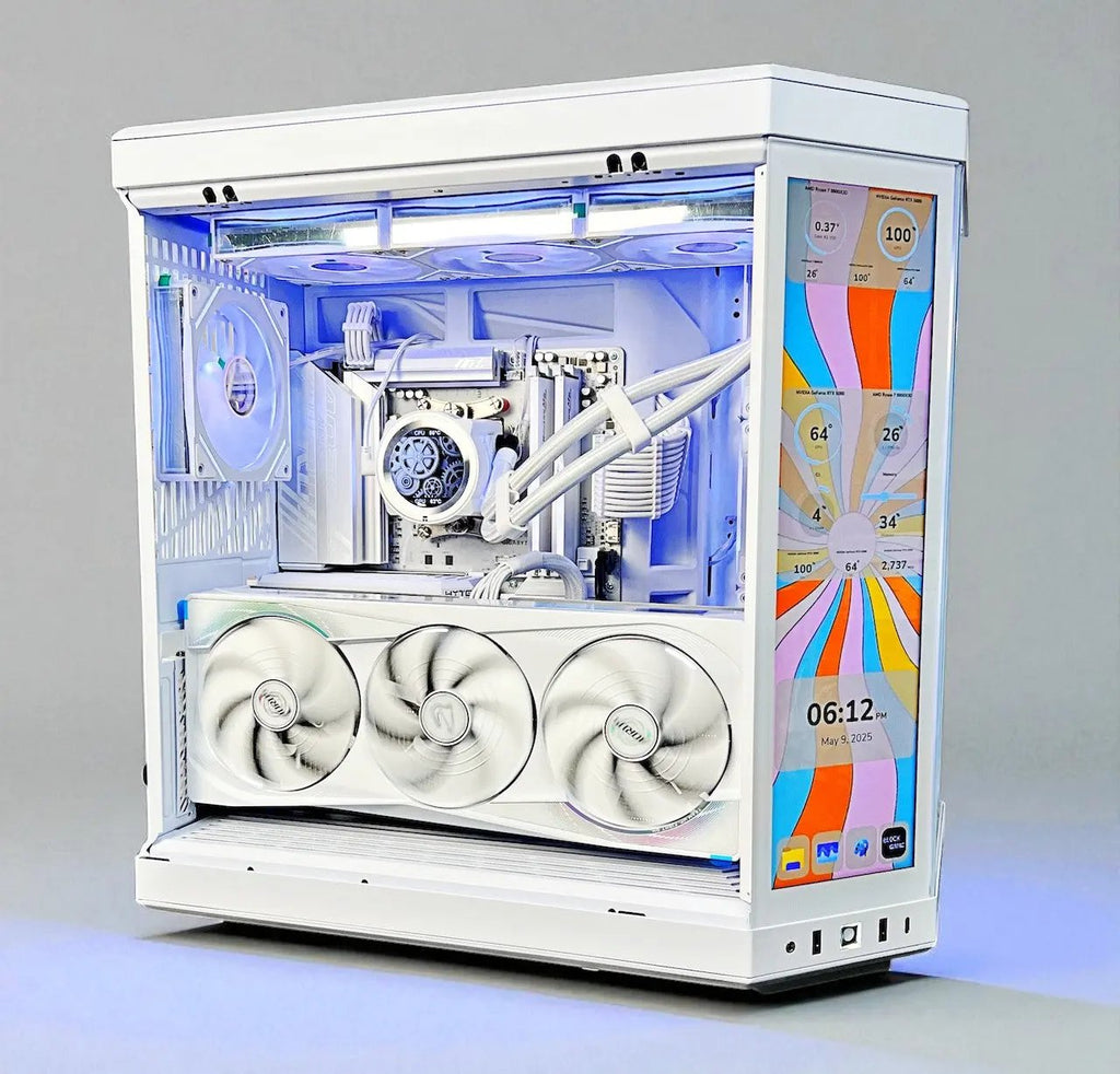 RTX 5090 MASTER ICE 9800X3D 64GB DDR5 2TB M.2 WIFI 7 HYTE Y70 TOUCH INFINITE Tustin Systems