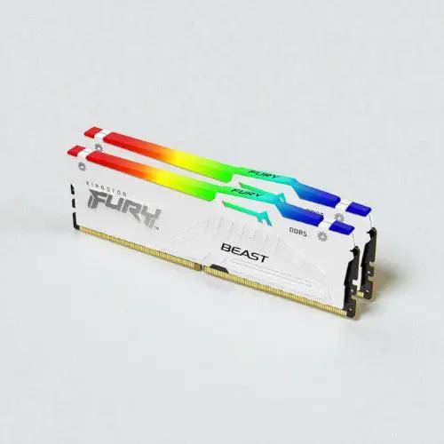 Kingston FURY Beast White RGB 64GB (2x32GB) 6000MT/s CL36 DDR5 EXPO DIMM Kingston