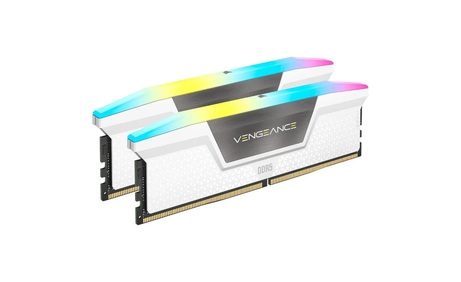 CORSAIR Vengeance RGB DDR5 RAM 64GB (2x32GB) 6000MHz CL30 Computer Memory - White (CMH64GX5M2B6000C30W) Corsair
